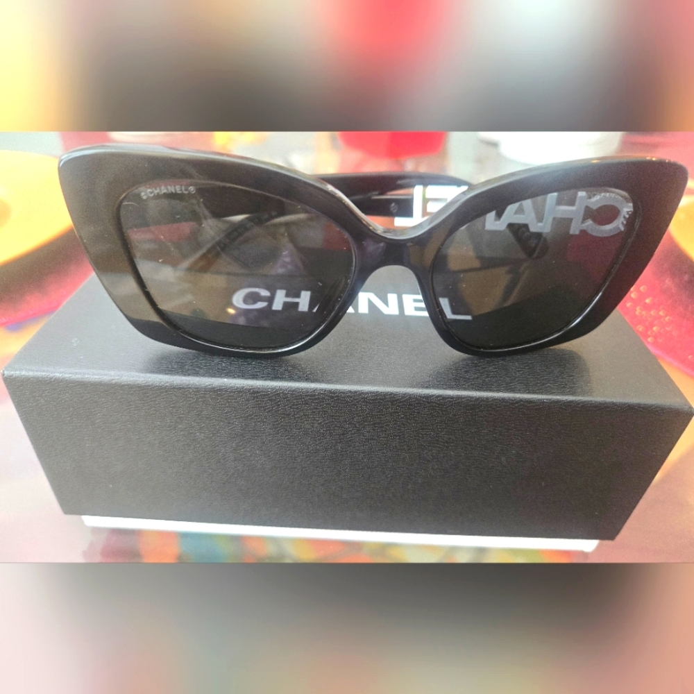 Authentic Chanel Logo Sunglasses